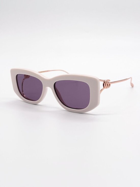 NEW GUCCI SUNGLASSES GG1566S 003 WHITE/GOLD WOMEN GUCCI EYEWEAR